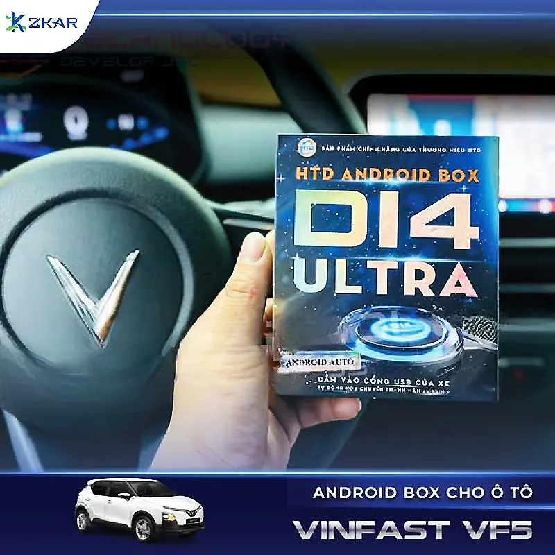 Gắn Android Box HTD D14 Ultra VinFast VF5 Tại TPHCM