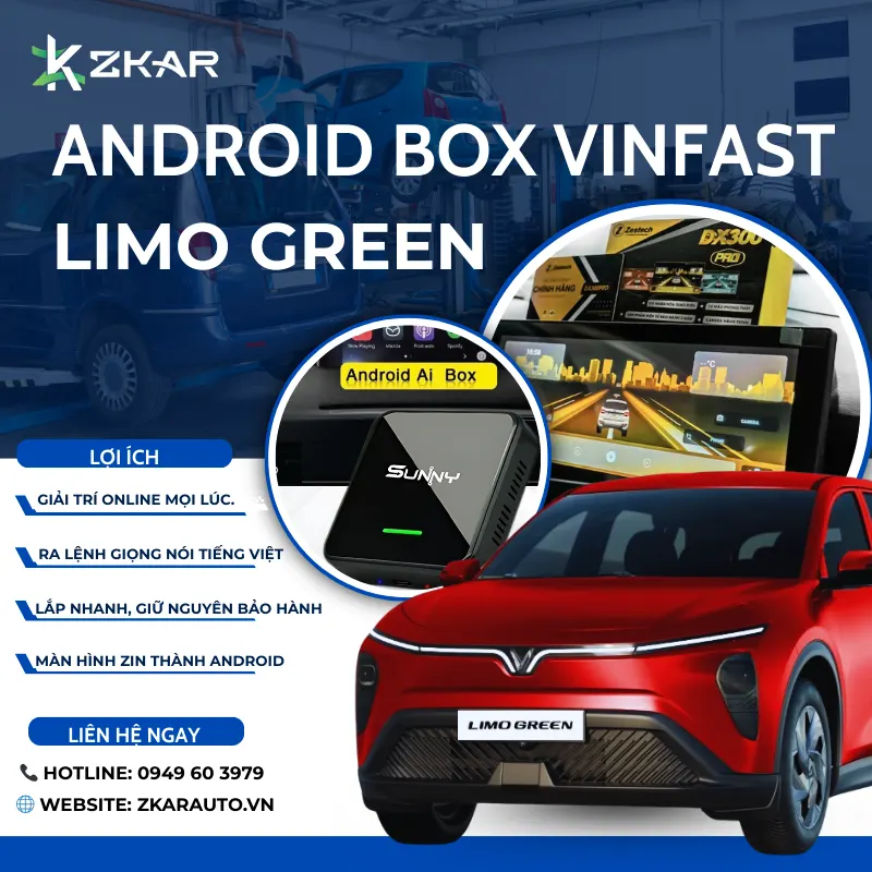 Android Box Cho Xe VinFast Limo Green