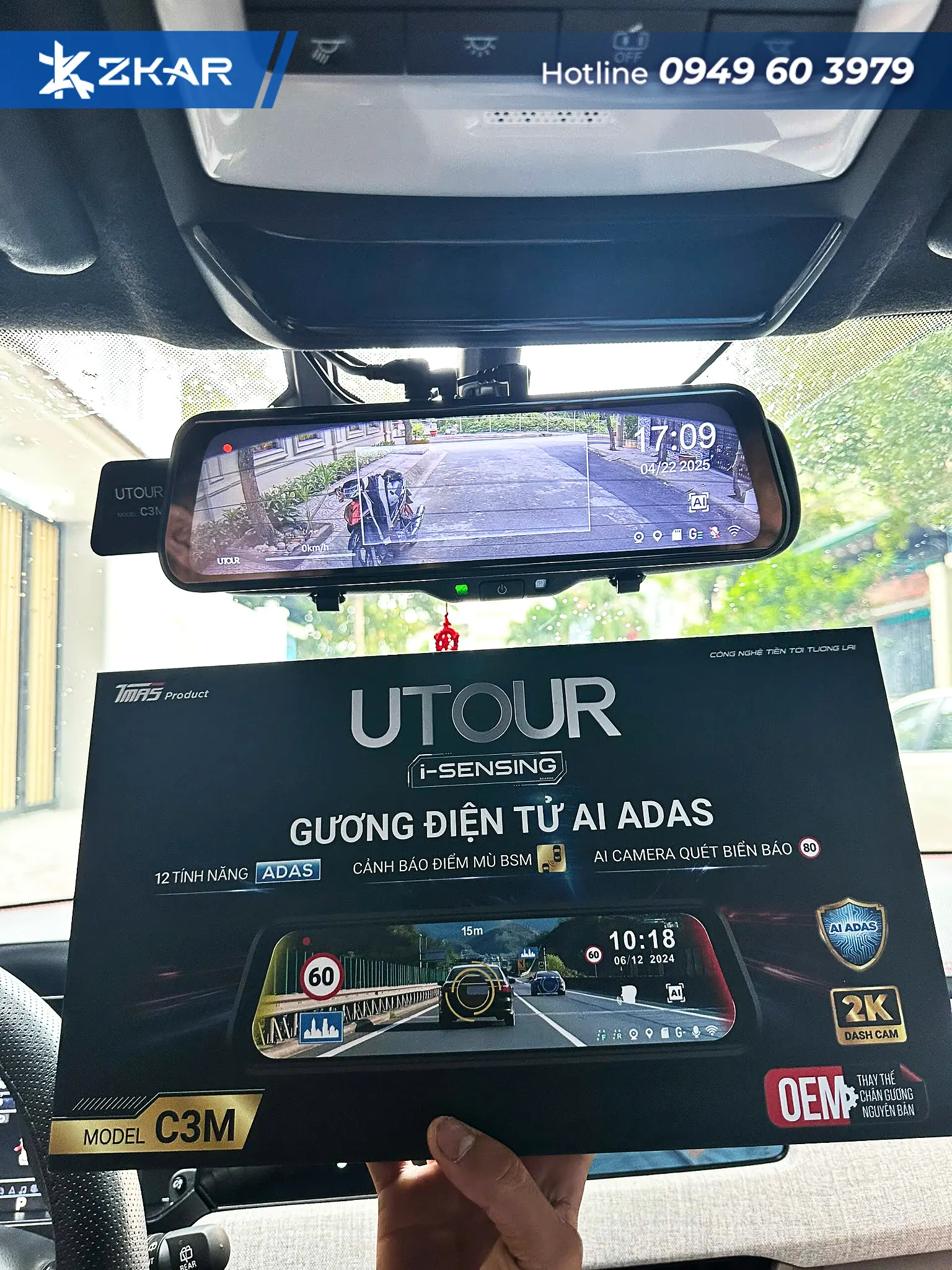 Lắp Gương Điện Tử Utour C3M Xforce