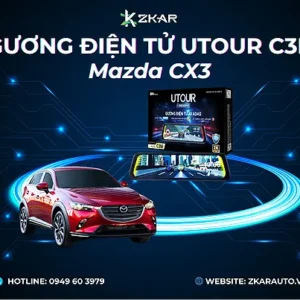 Lắp Gương Điện Tử Utour C3M Cho Xe Mazda CX3