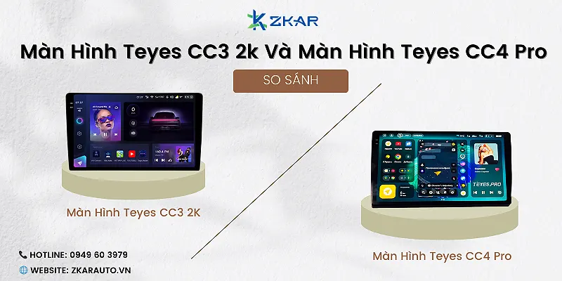 So sánh Màn Hình Teyes CC4 Pro và Màn Hình Teyes CC3 2K