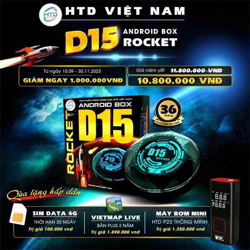 Bảng Giá Android Box D15 Rocket xe điện VF6