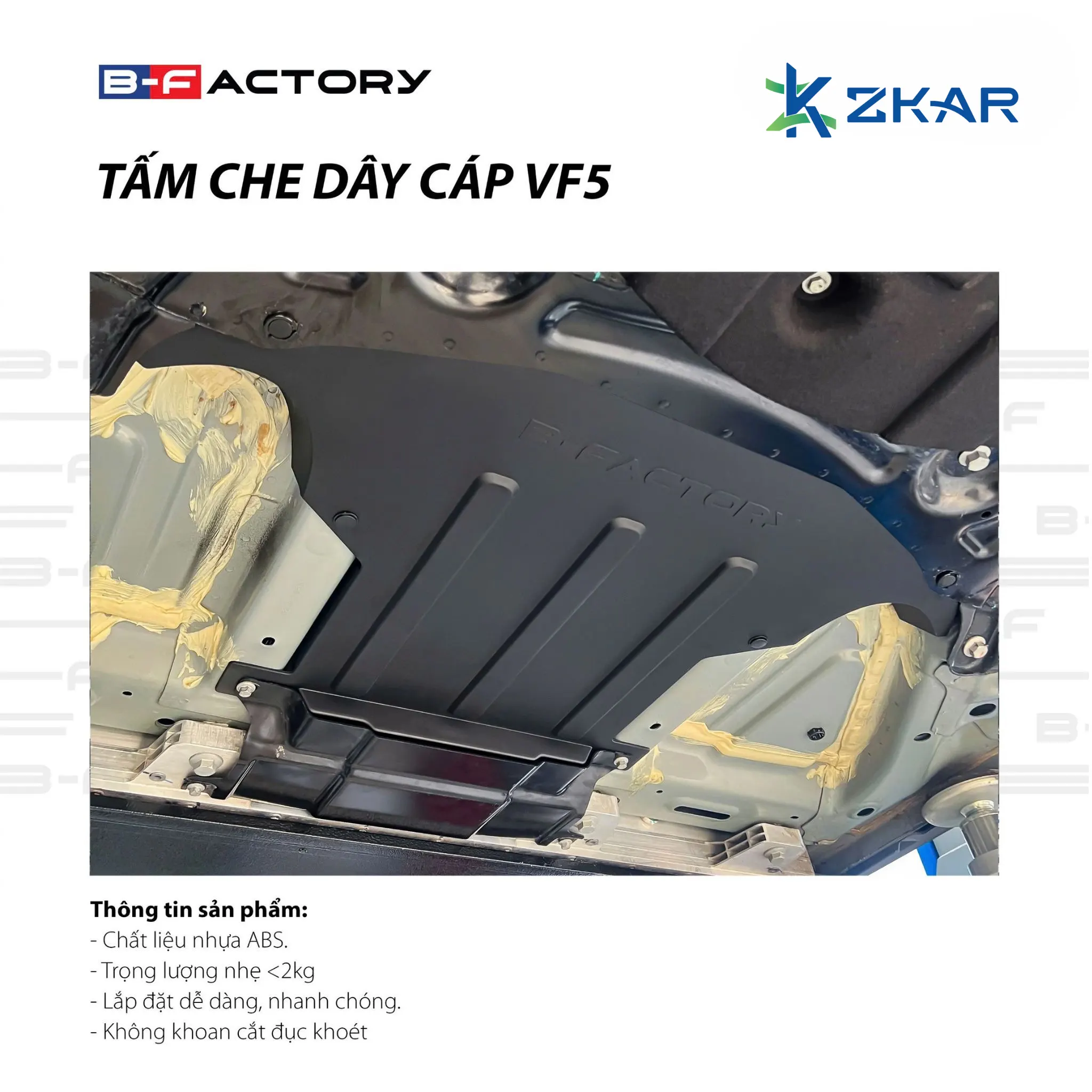 Địa Chỉ Lắp Tấm Che Dây Cáp VinFast VF5 Chính Hãng B-Factory Uy Tín Tại TP.HCM