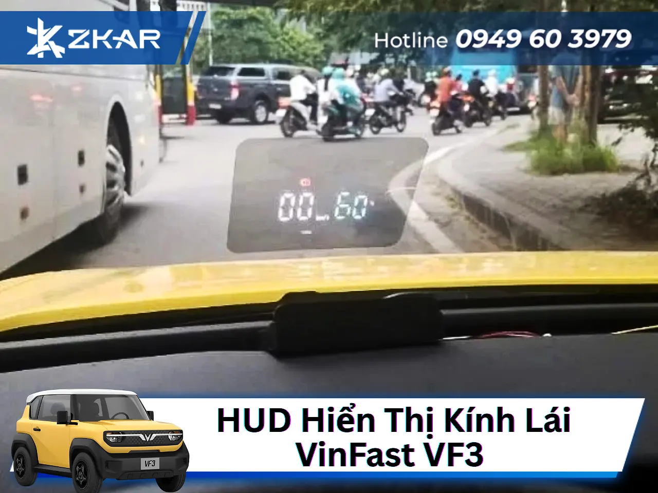 HUD Hinakar cho VinFast VF3