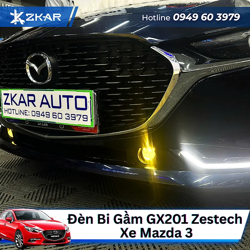 Gắn Bi Gầm GX201 Zestech Cho Xe Mazda 3