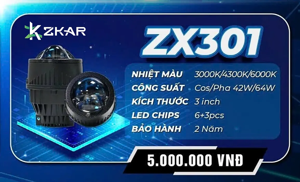 Bảng Giá Độ Đèn Bi Gầm ZX301