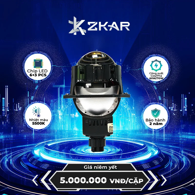 Bảng Giá Độ Đèn Bi LED BX8 Tại ZKar Auto