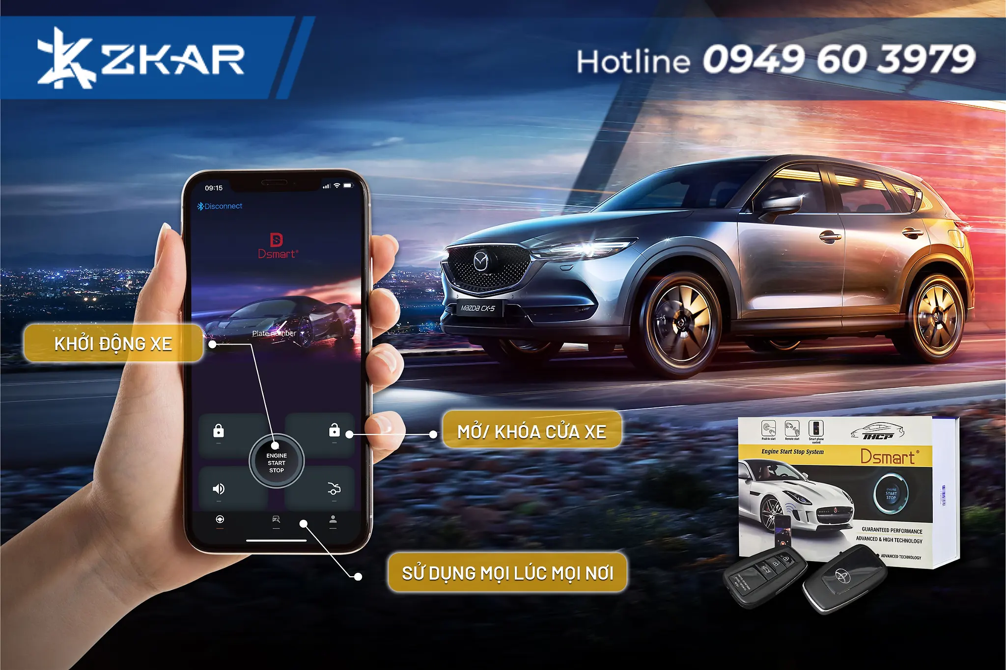 Lắp đề nổ từ xa cho từng dòng xe
