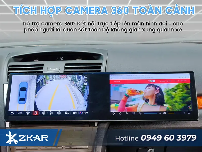 Tích hợp sẵn camera 360 độ (tùy chọn), hỗ trợ lái xe an toàn