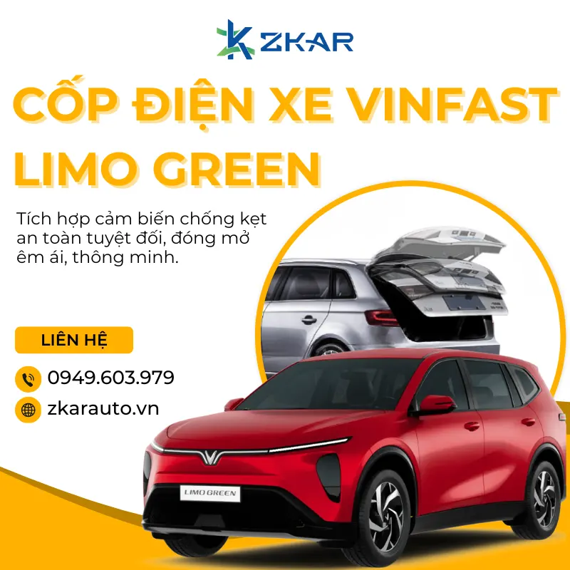 Lắp Cốp Điện Cho Xe VinFast Limo Green