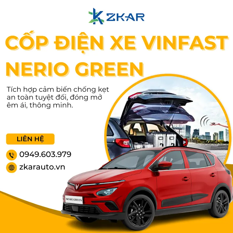 Lắp Cốp Điện Cho Xe VinFast Nerio Green