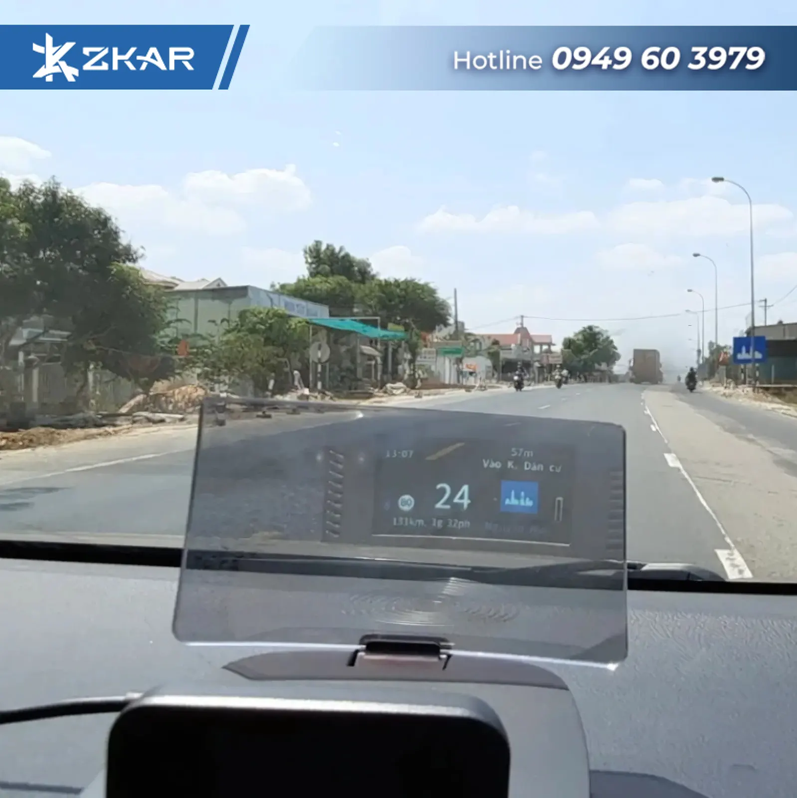Địa chỉ lắp đặt màn hình hud kính lái tại ZKar Auto