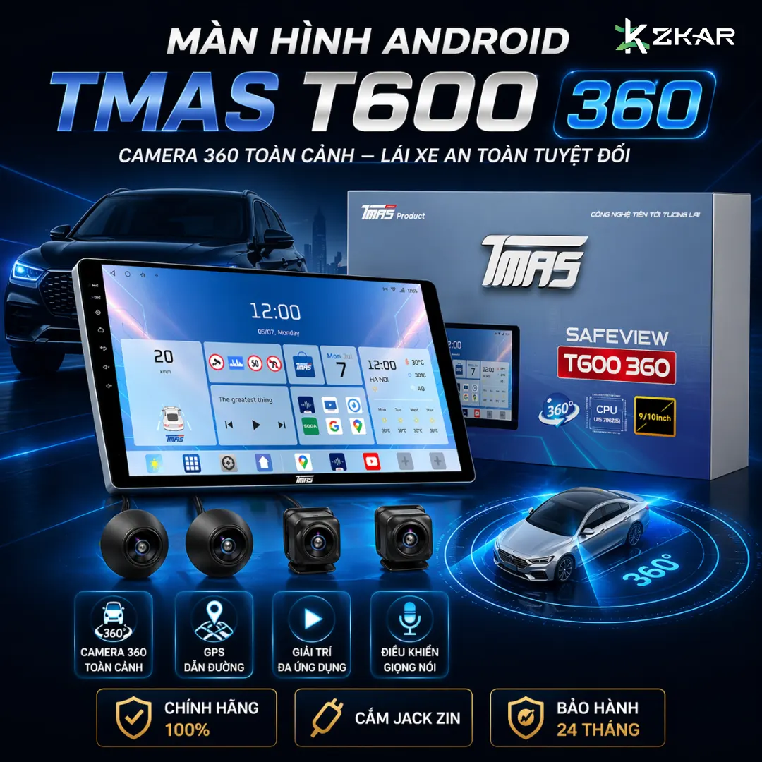Màn Hình Android TMAS T600 360 Chính Hãng – Tích Hợp Camera 360 Toàn Cảnh