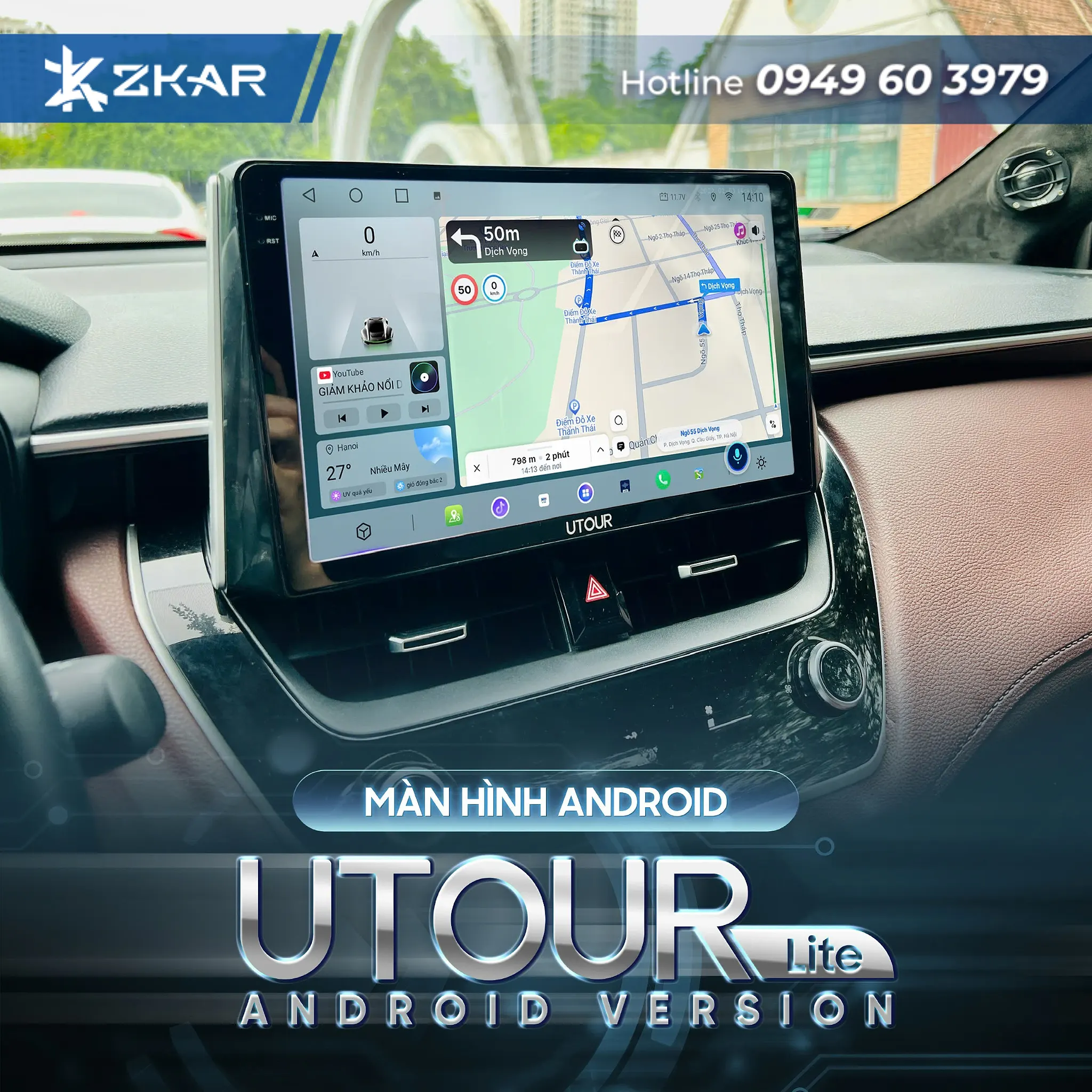 Địa chỉ lắp đặt màn hình Android AI ADAS Utour Lite US i-12 uy tín tại TP. HCM