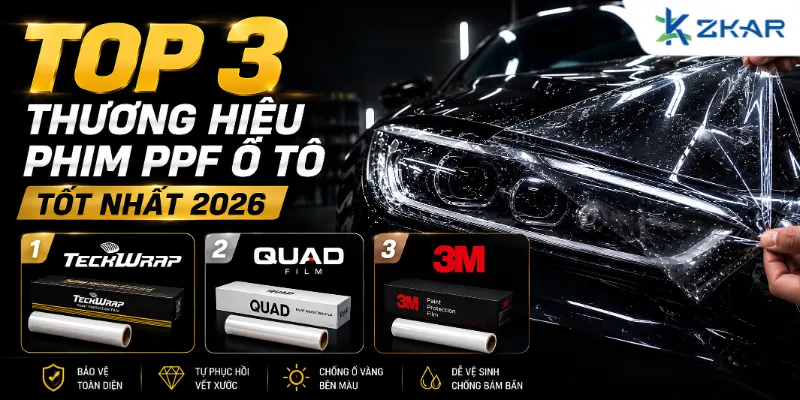 Top 3 thương hiệu phim PPF ô tô tốt nhất