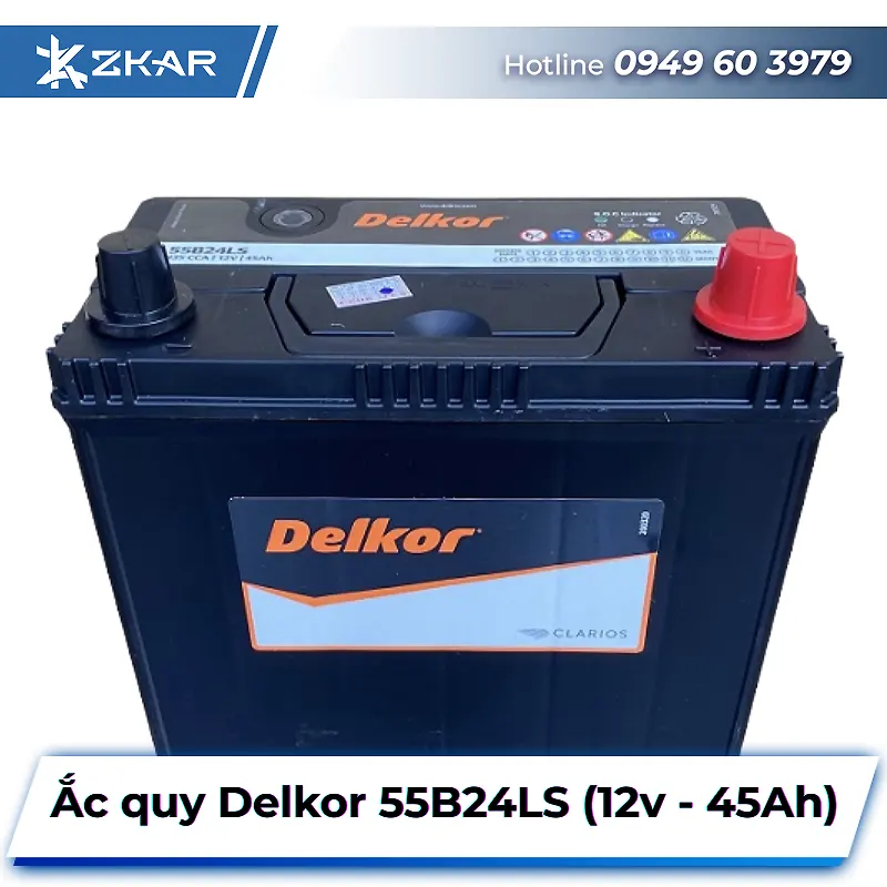 Ắc Quy Delkor 55B24LS (12V-45Ah)