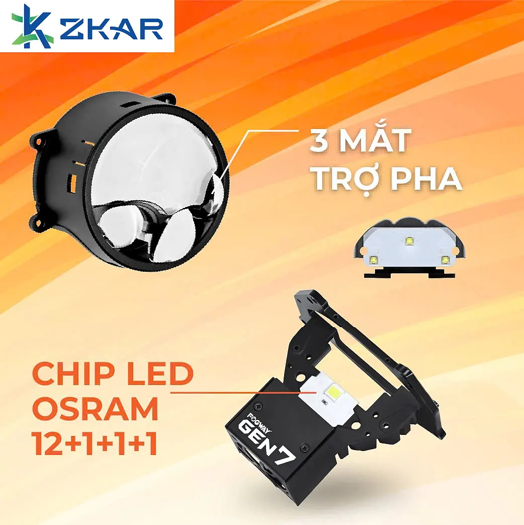 Địa Chỉ Lắp Đặt Bi Led Fogway Gen 7 Siêu Pha Tại ZKar Auto