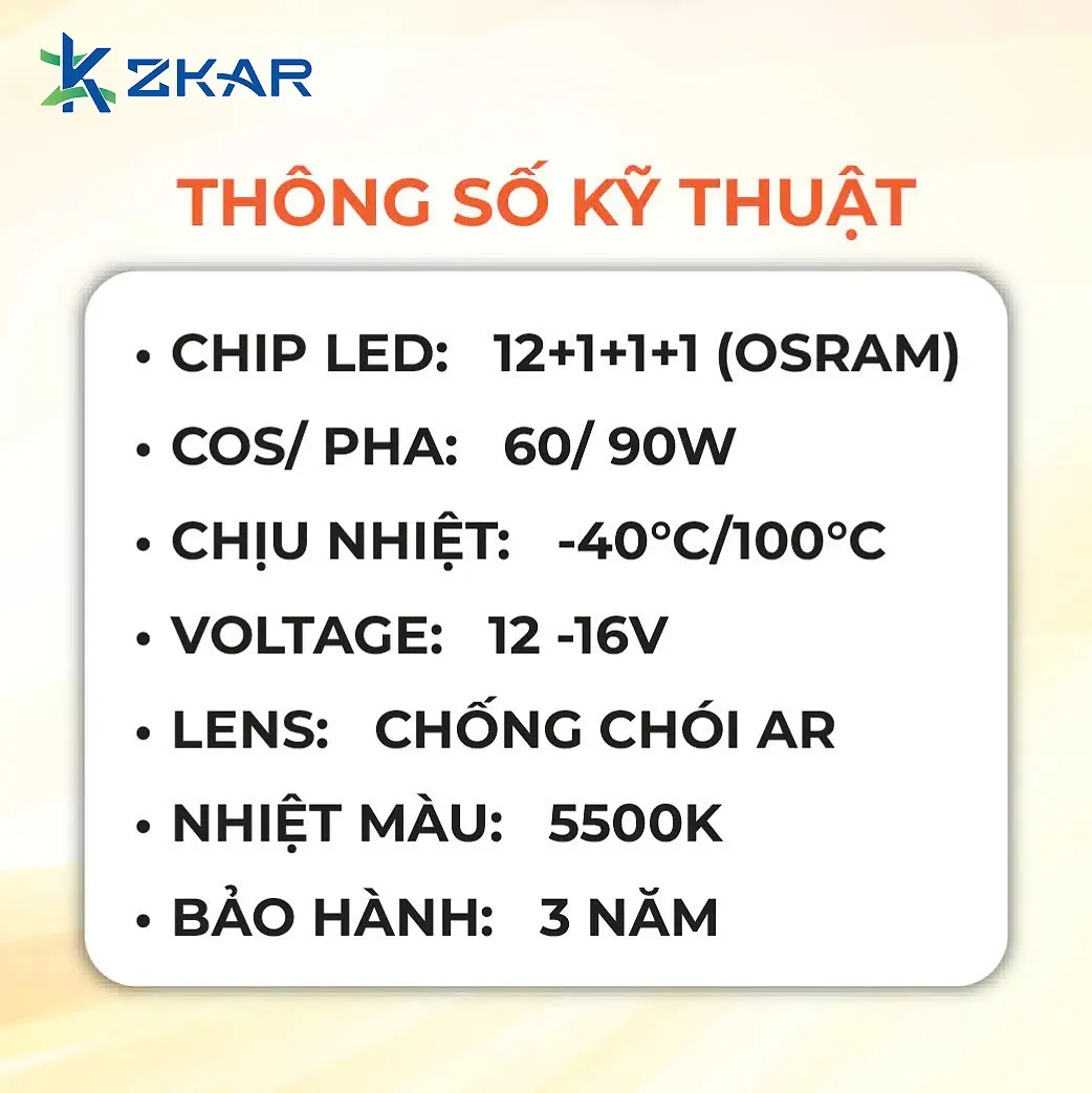 Thông Số Kỹ Thuật Bi Led Fogway Gen 7