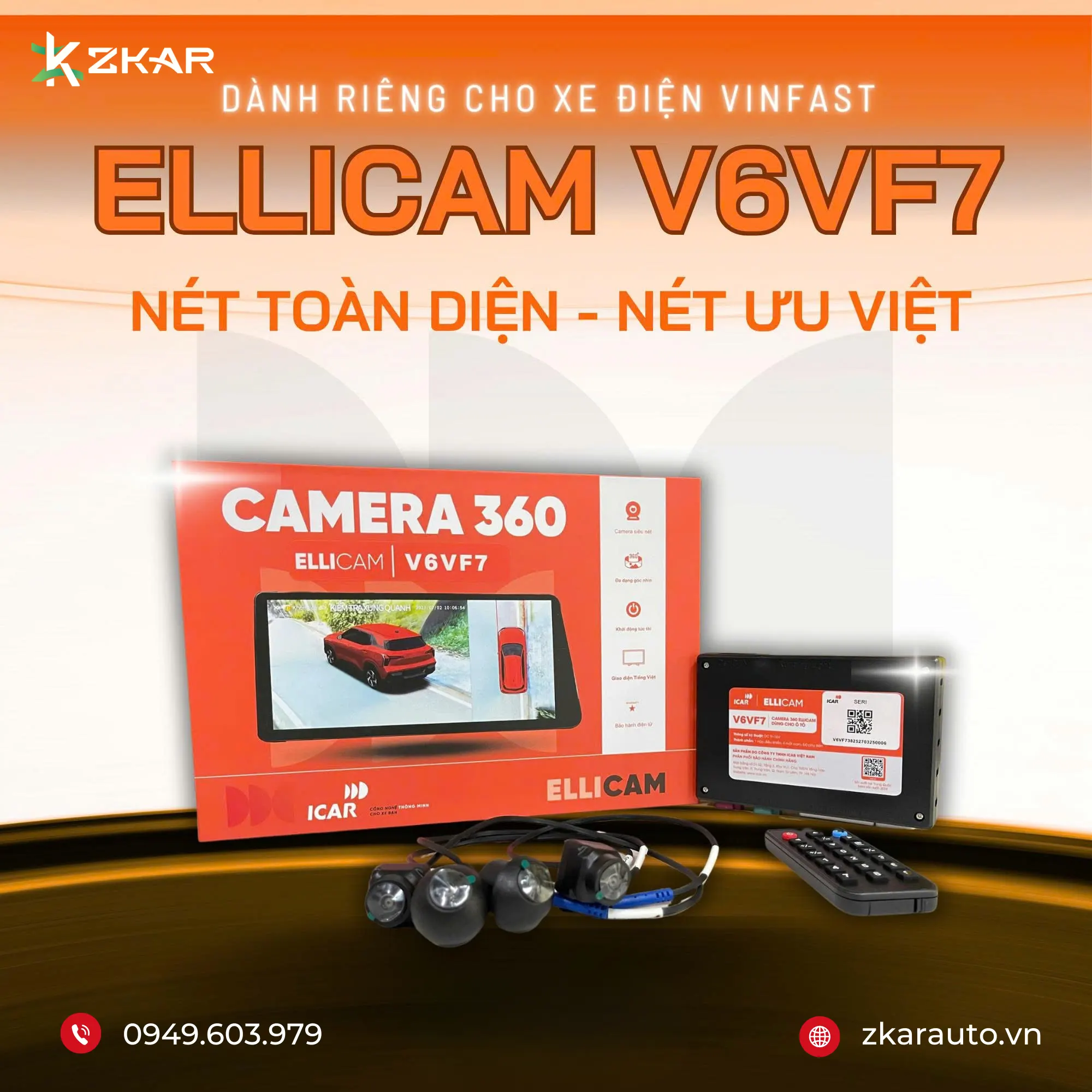 Camera 360 Độ Ellicam V6VF7 Dành Riêng Cho Vinfast VF6 