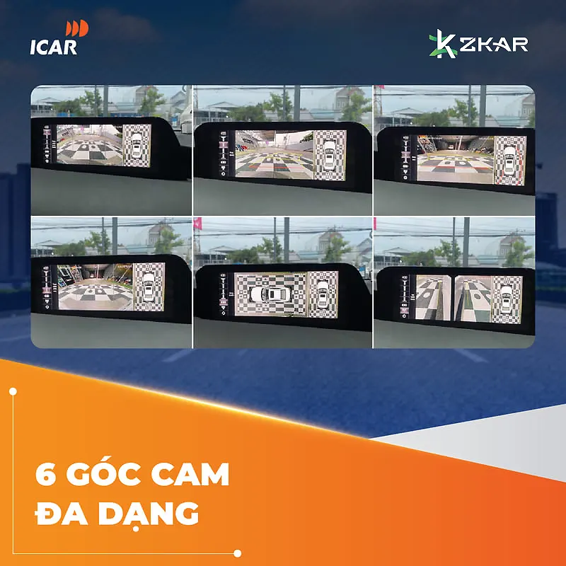 Camera 360 tích hợp TPMS Elliview M11 sở hữu 6 góc cam xe Mazda
