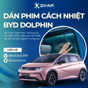 Dán phim cách nhiệt xe byd dolphin tại tp.hcm
