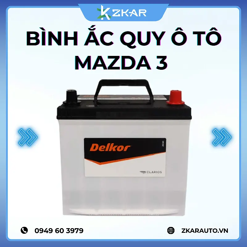 Lắp Bình Ắc Quy Ô Tô Xe Mazda 3