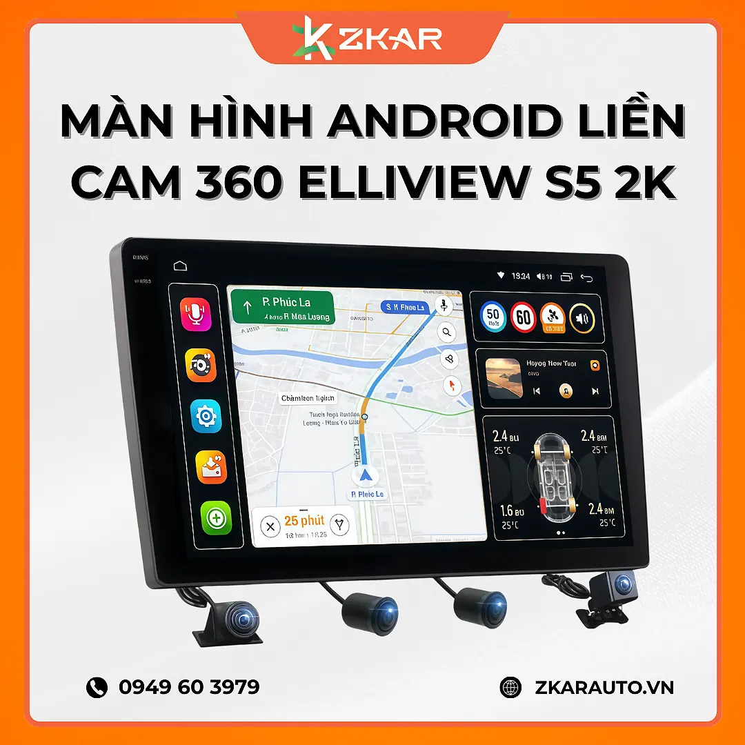 Màn Hình Android Liền Cam 360 Elliview S5 2K