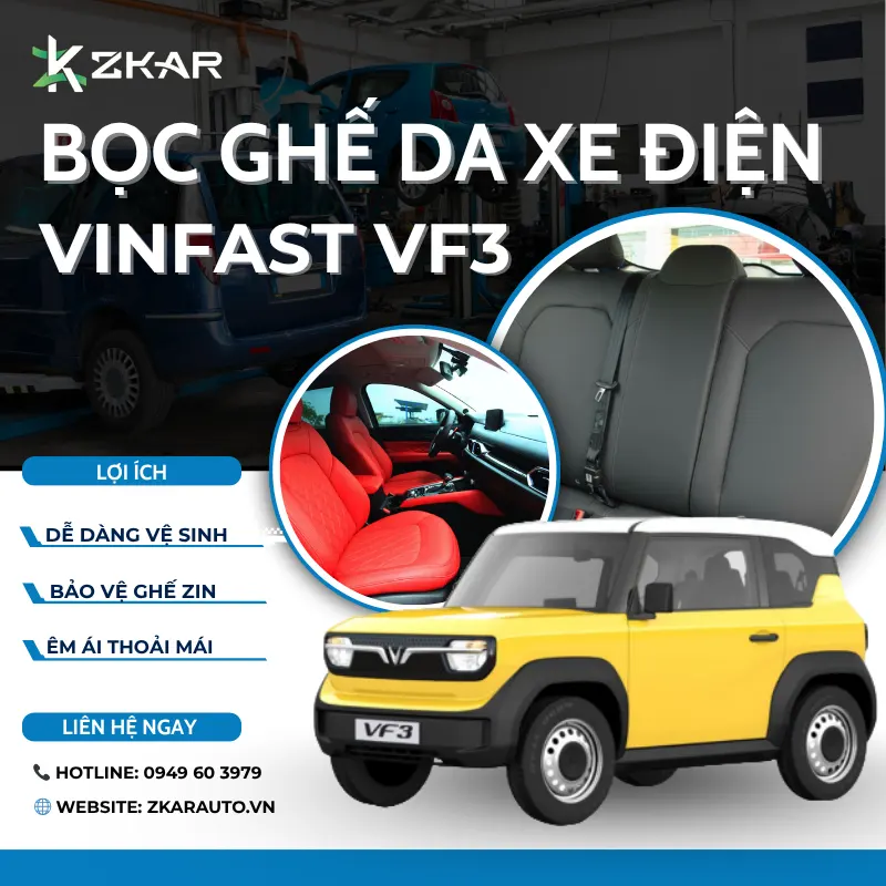 Bọc ghế da xe vinfast vf3