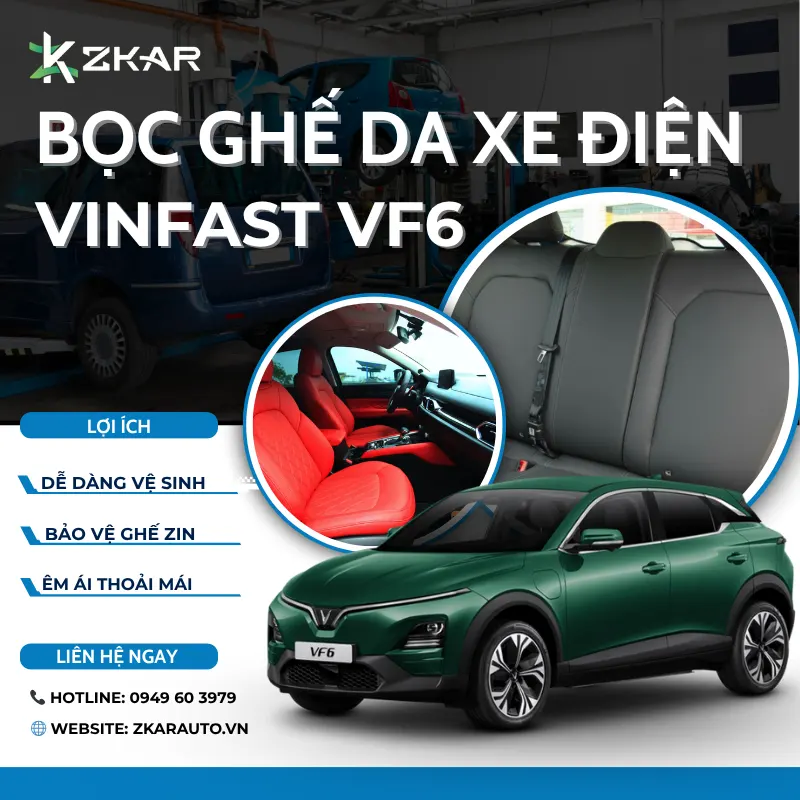 Bọc ghế da xe vinfast vf6