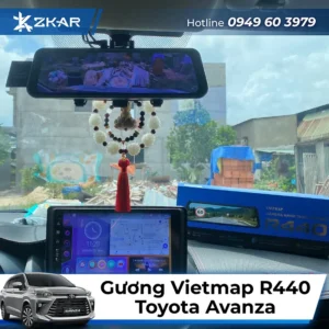 Lắp Camera Gương Vietmap R440 Cho Toyota Avanza