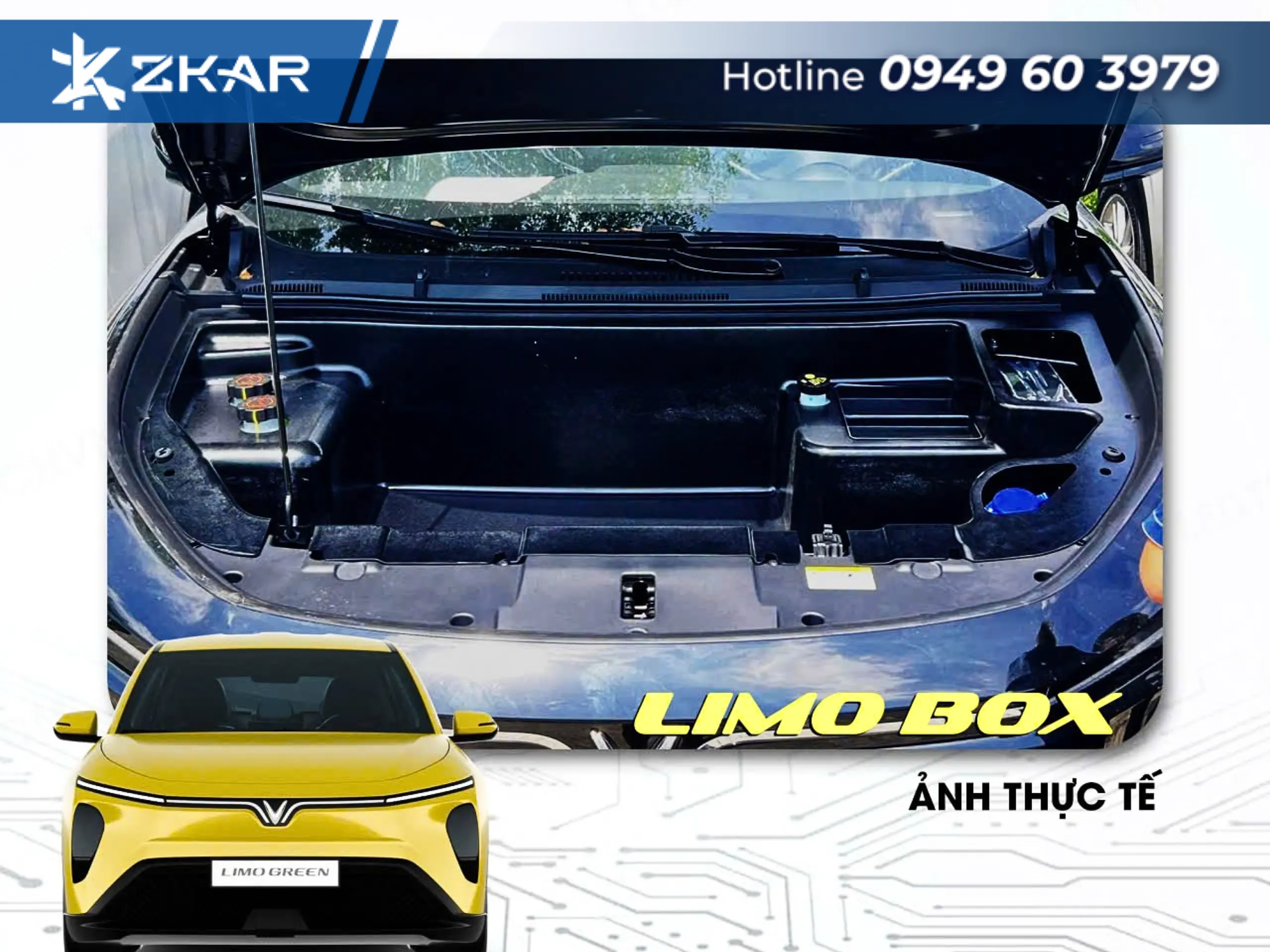 Cốp trước xe limo green