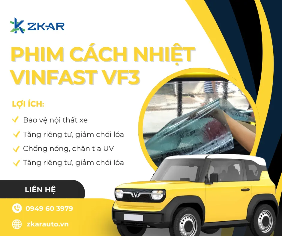 Dán Phim Cách Nhiệt Cho Xe Vinfast VF3