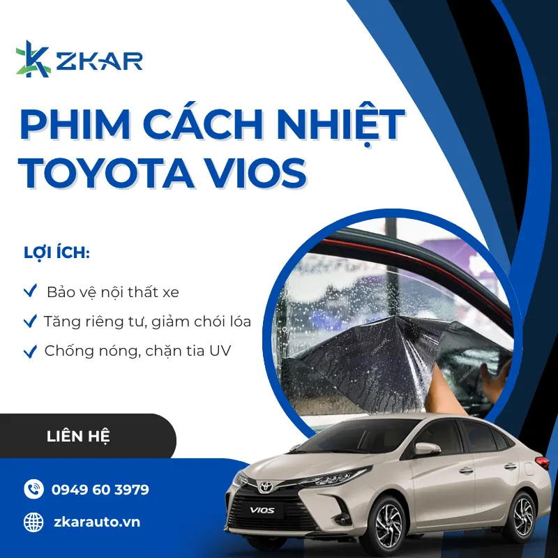 Dán Phim Cách Nhiệt Xe Toyota Vios