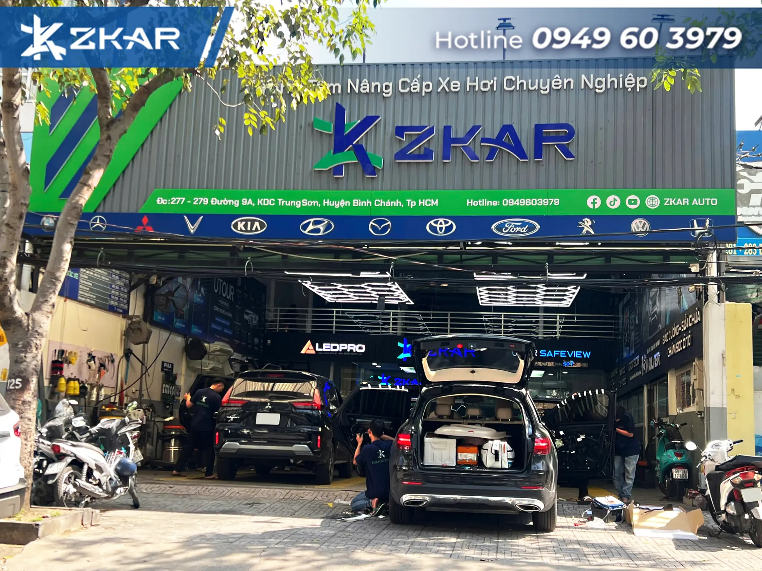 Địa chỉ uy tín lắp đặt phụ kiện vinfast limo green
