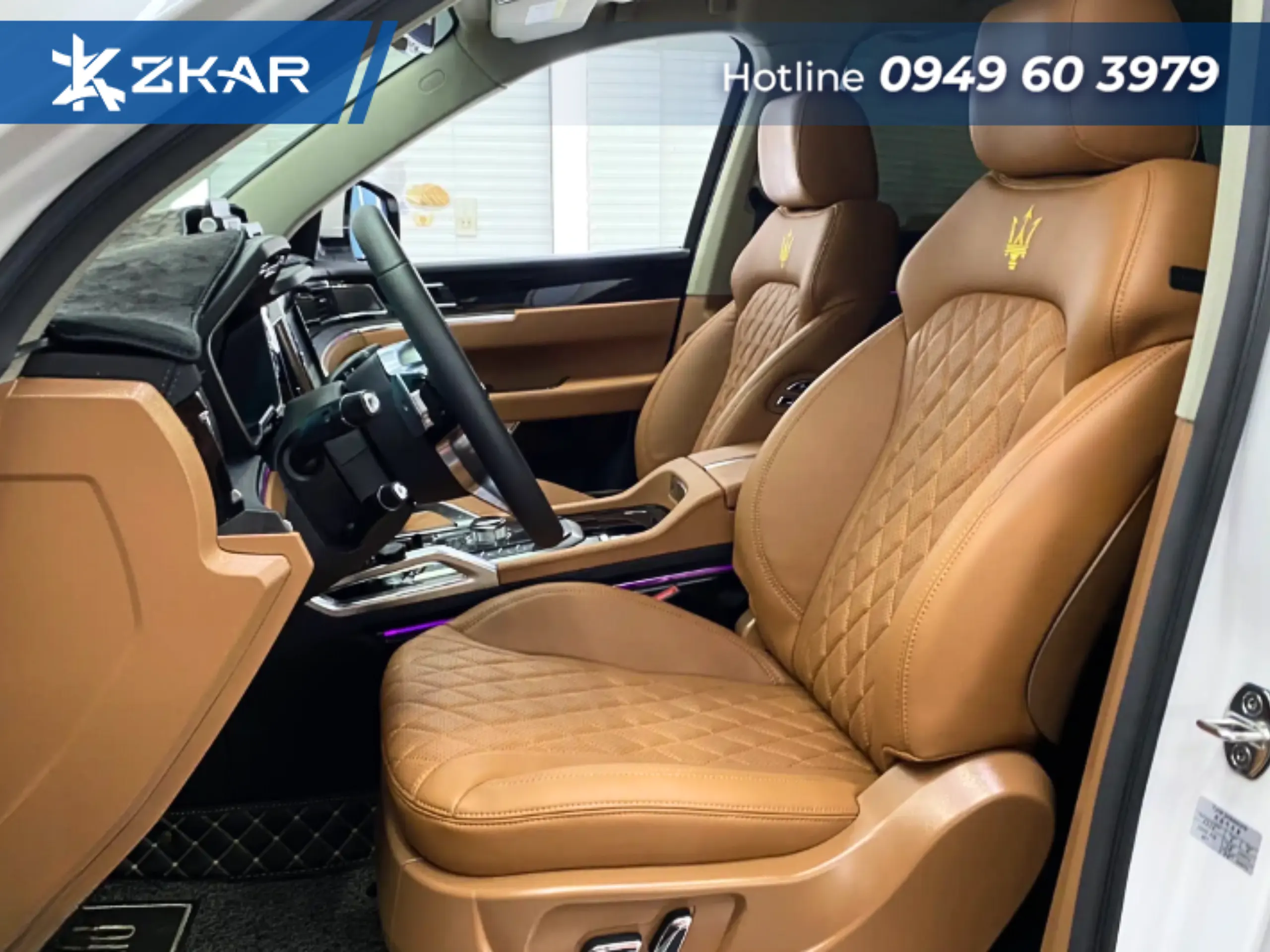 Gắn ghế da xe limo green