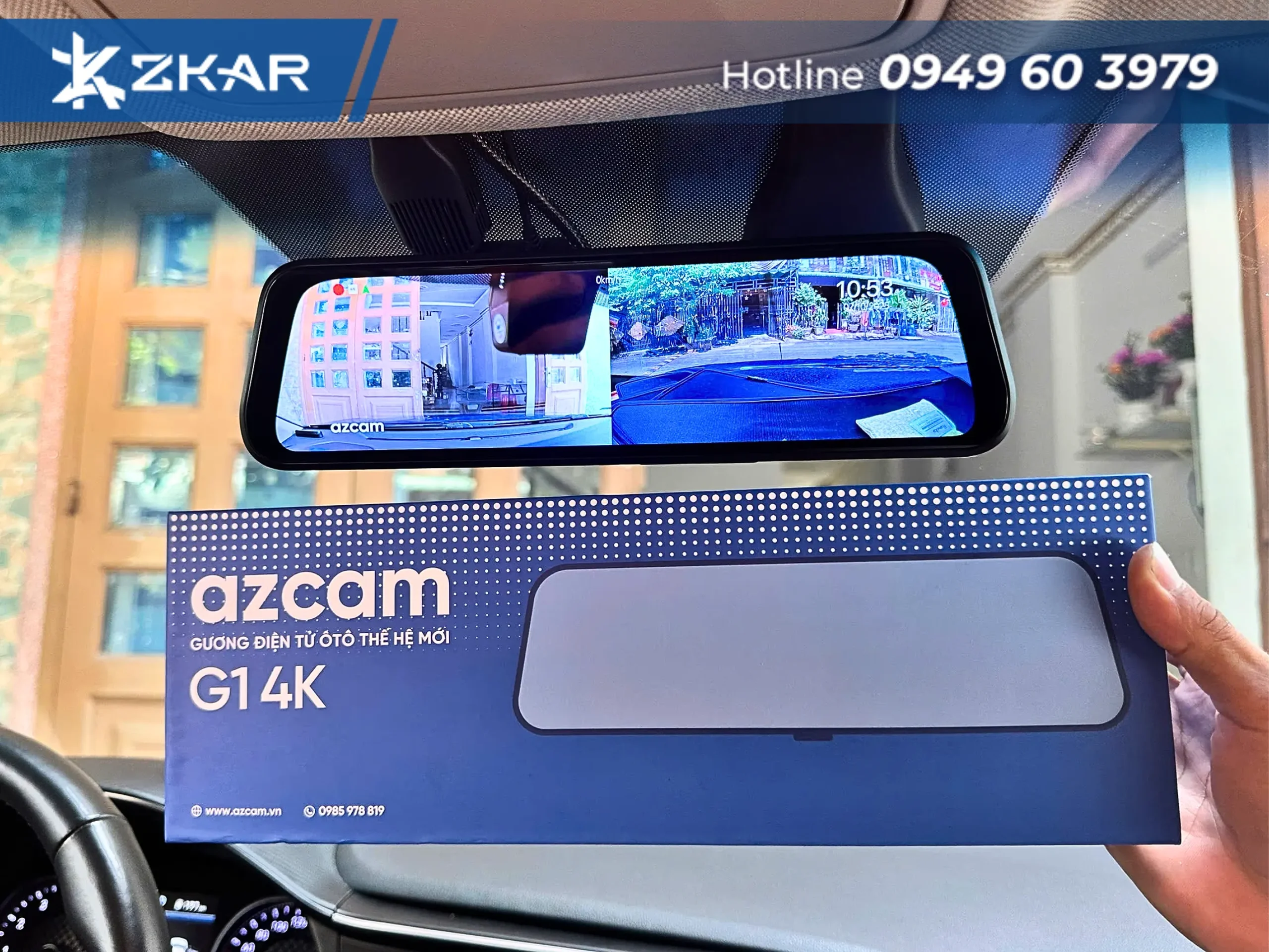 Gương Azcam G1 4K được thiết kế dành riêng cho hyundai elantra
