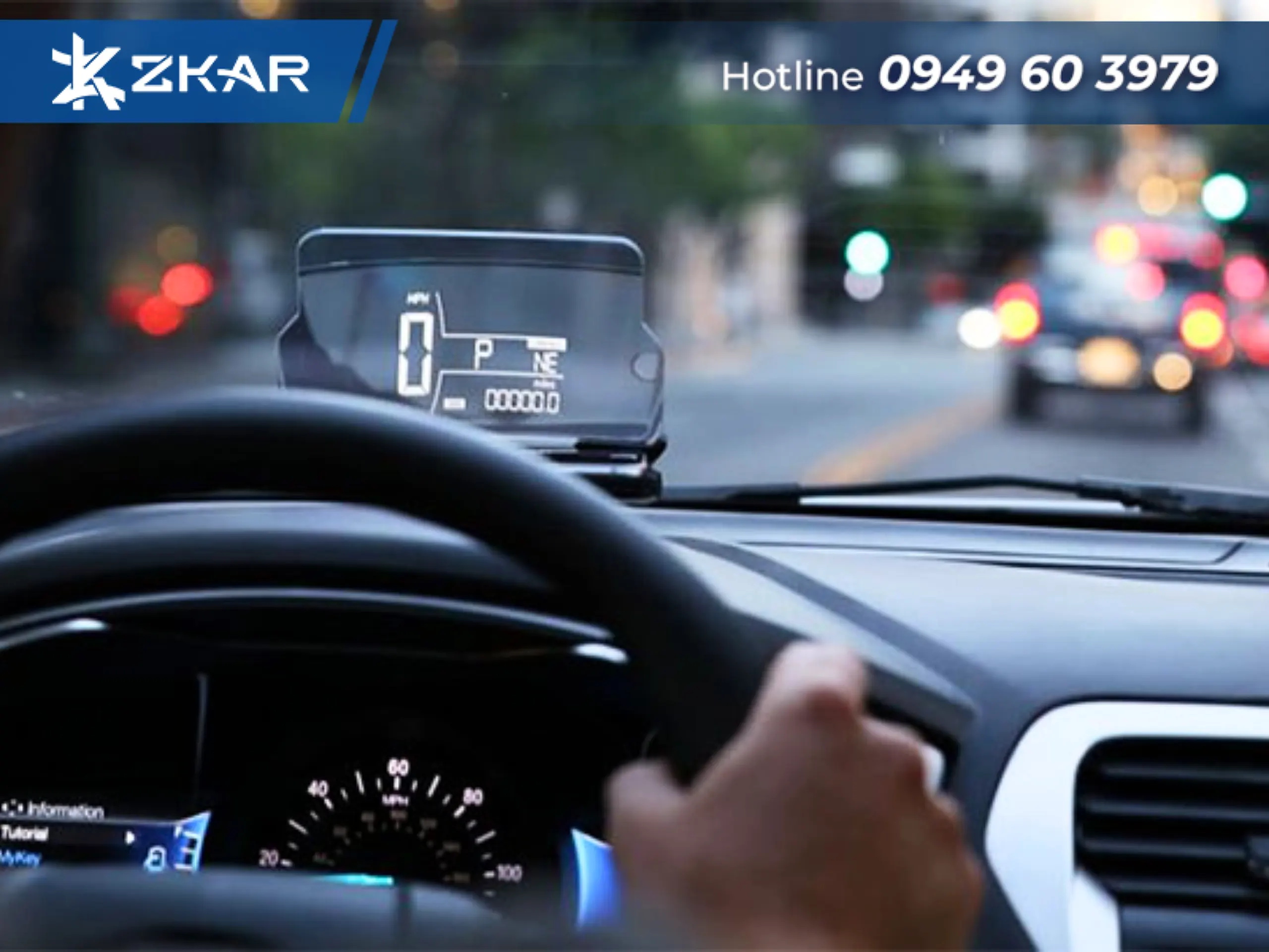 Hud kính lái xe limo green