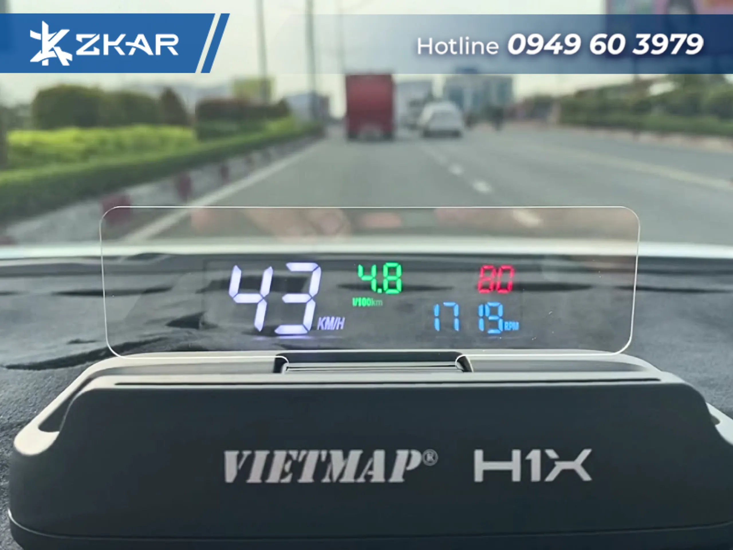 Hud kính lái xe limo green