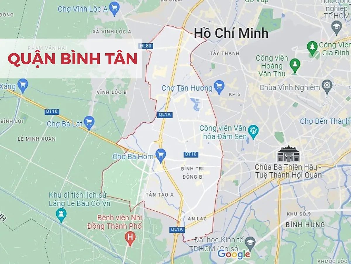 Khu vực quận bình tân