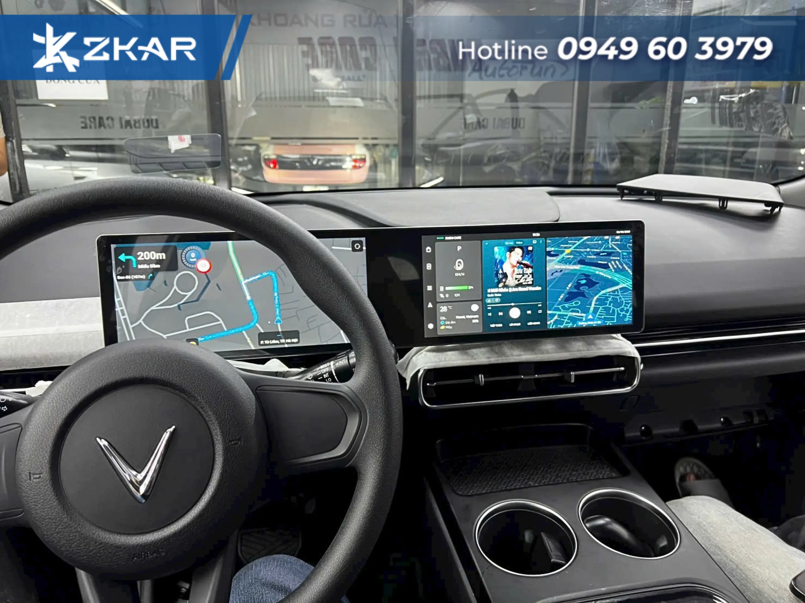 Màn hình android xe limo green