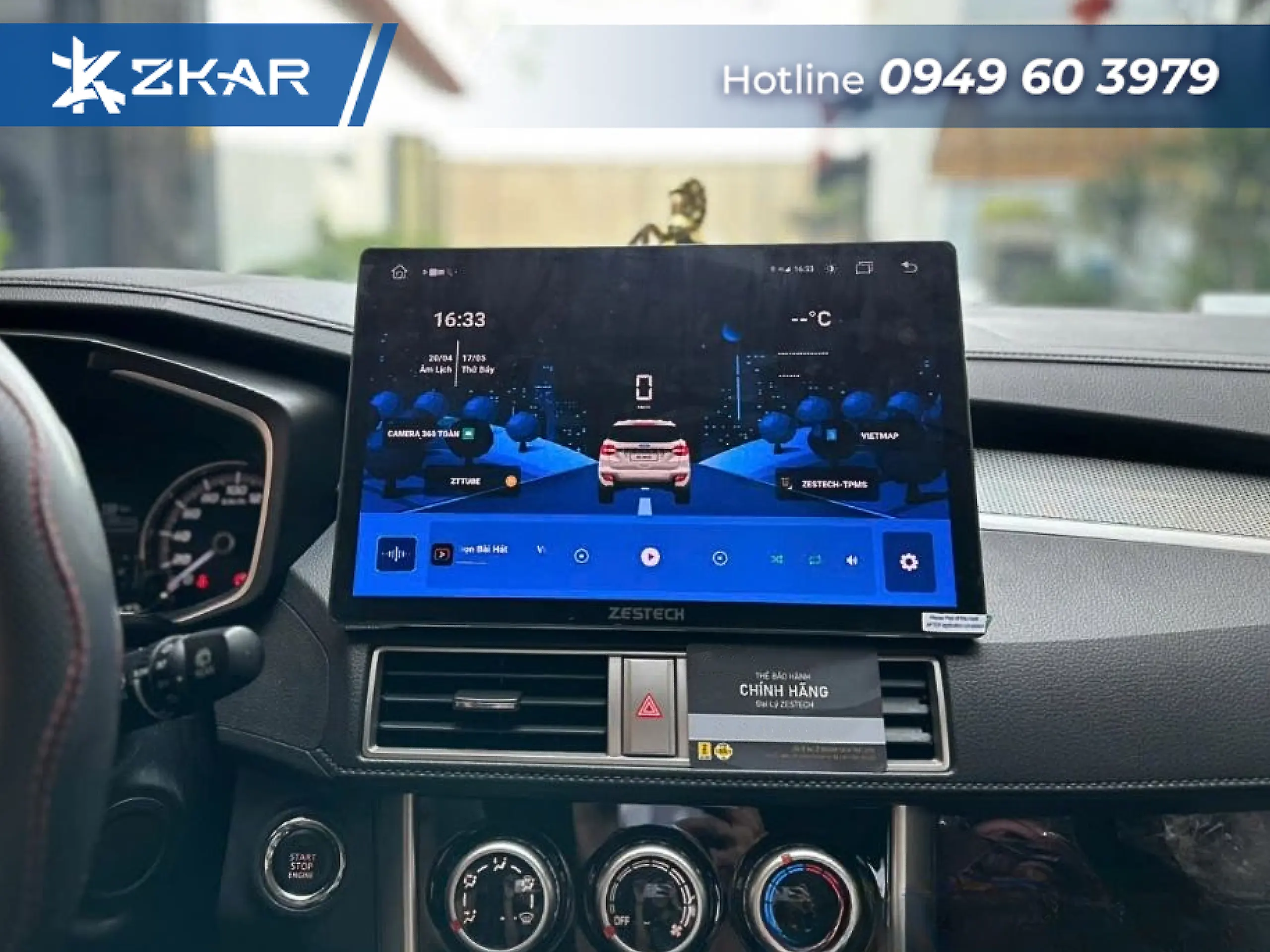 Màn Hình Android zestech xe limo green