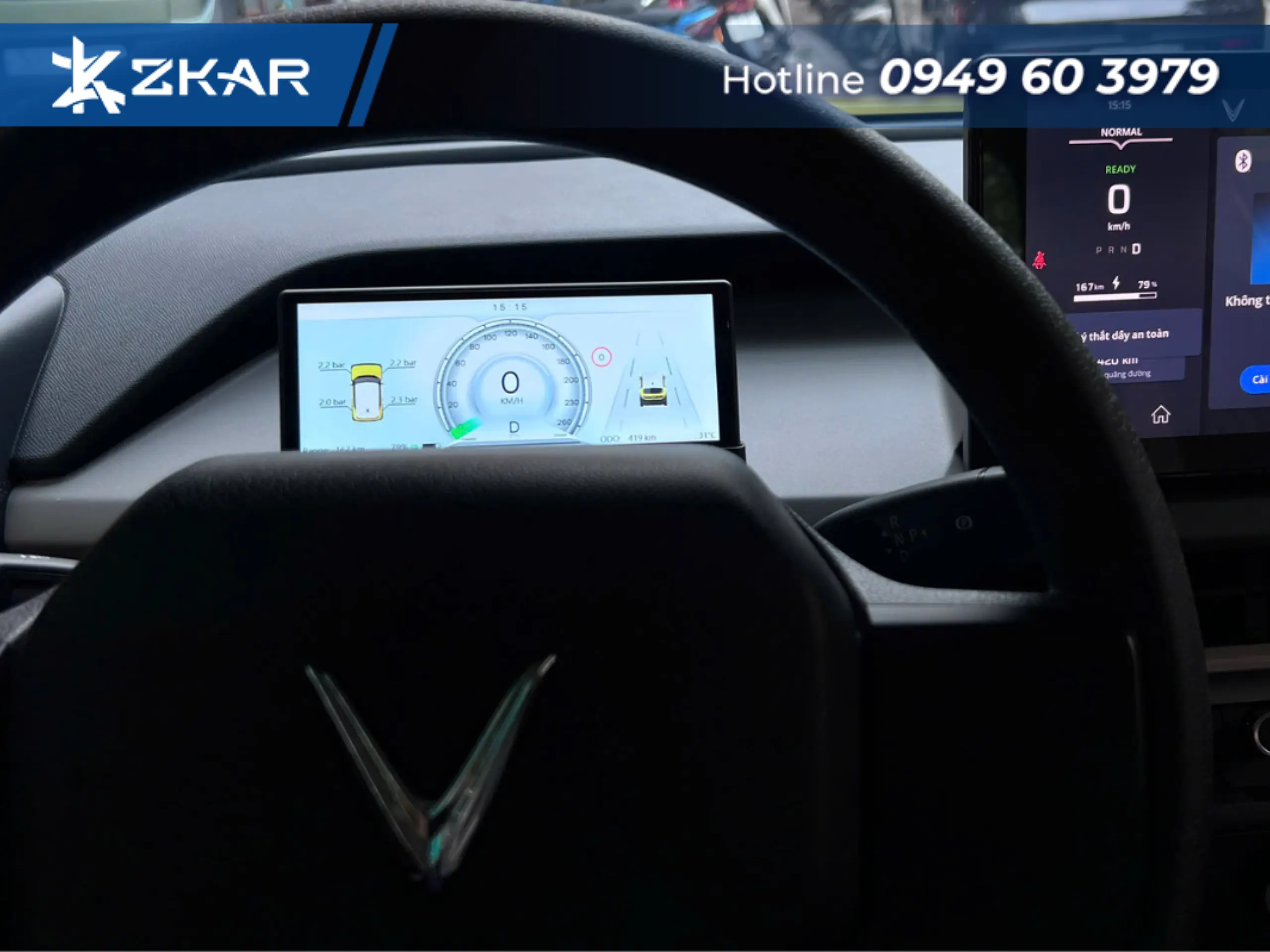 Màn hình odo xe limo green