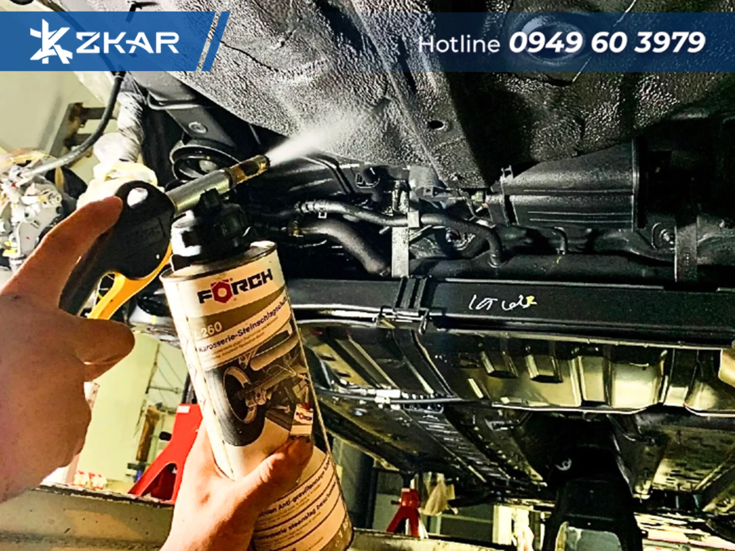 Phủ gầm chống rỉ sét xe limo green