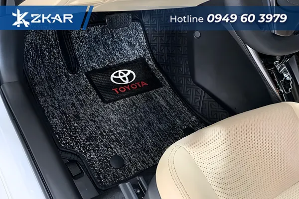 Thảm lót sàn 3D/5D Yaris Cross cao cấp, kháng nước và chống bẩn hiệu quả