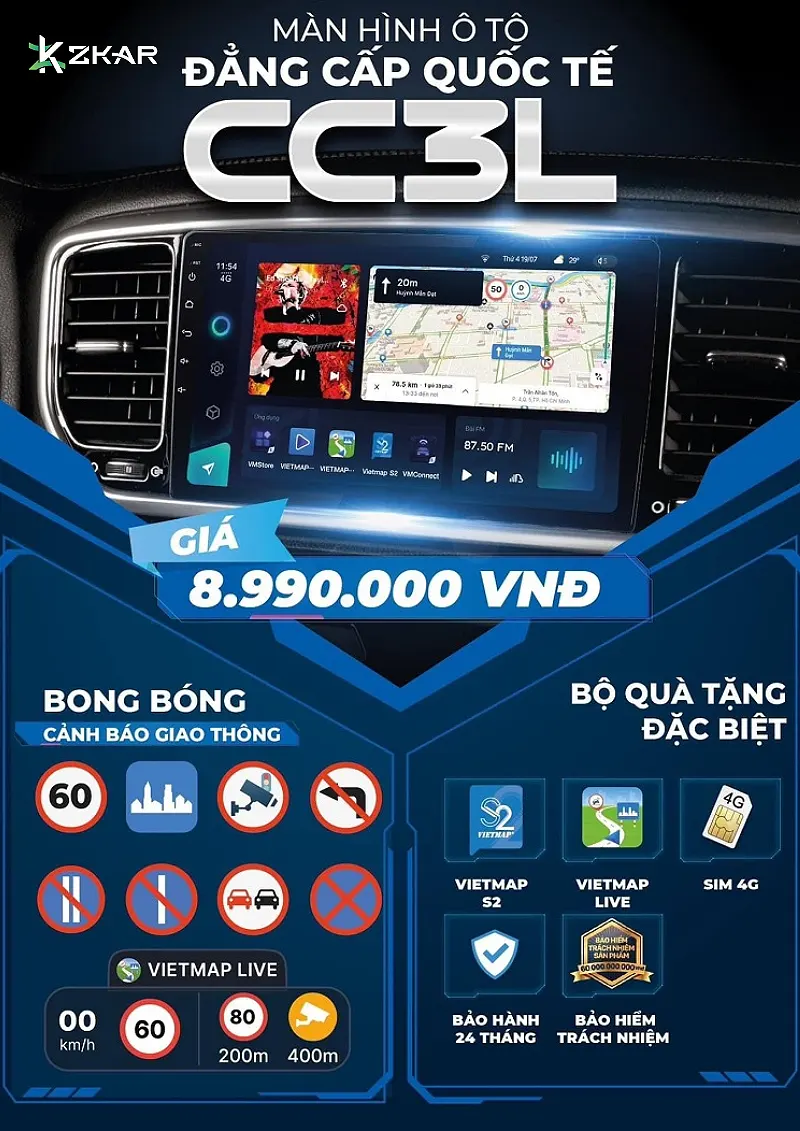 Bảng giá lắp màn hình teyes cc3l