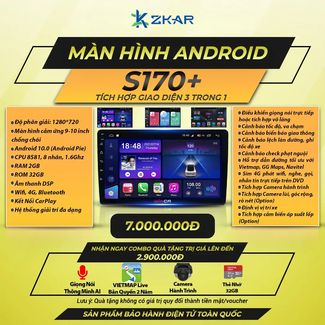 Bảng giá màn hình S170+ tích hợp 3 trong 1 