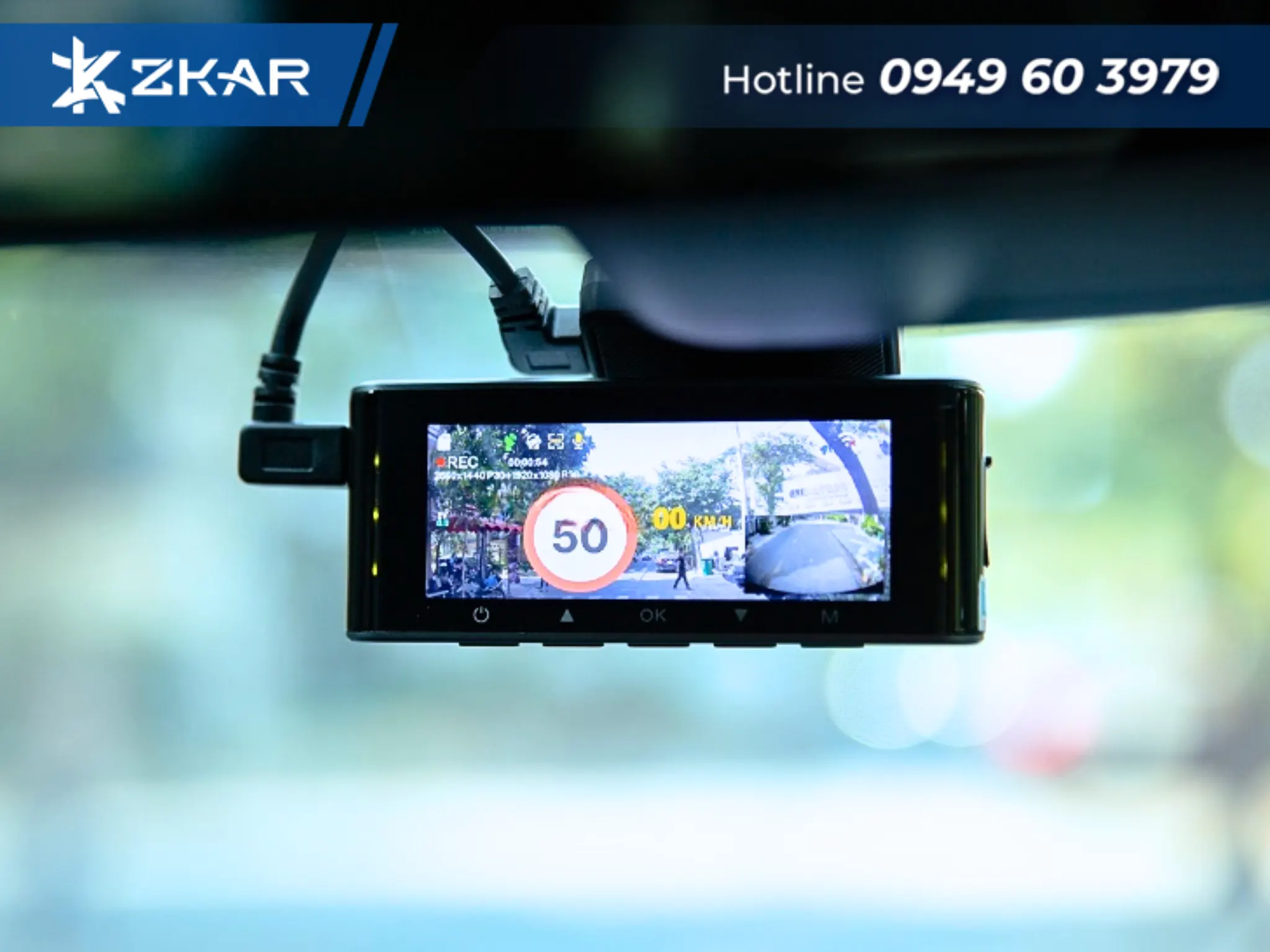 Cam ghi lại hành trình rõ nét