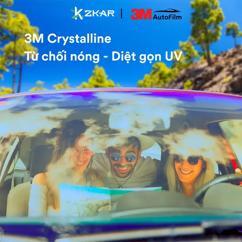 Dán film 3M Best Seller 02 giúp loại bỏ tia UV bảo vệ sức khỏe mọi người trong xe bởi ánh nắng