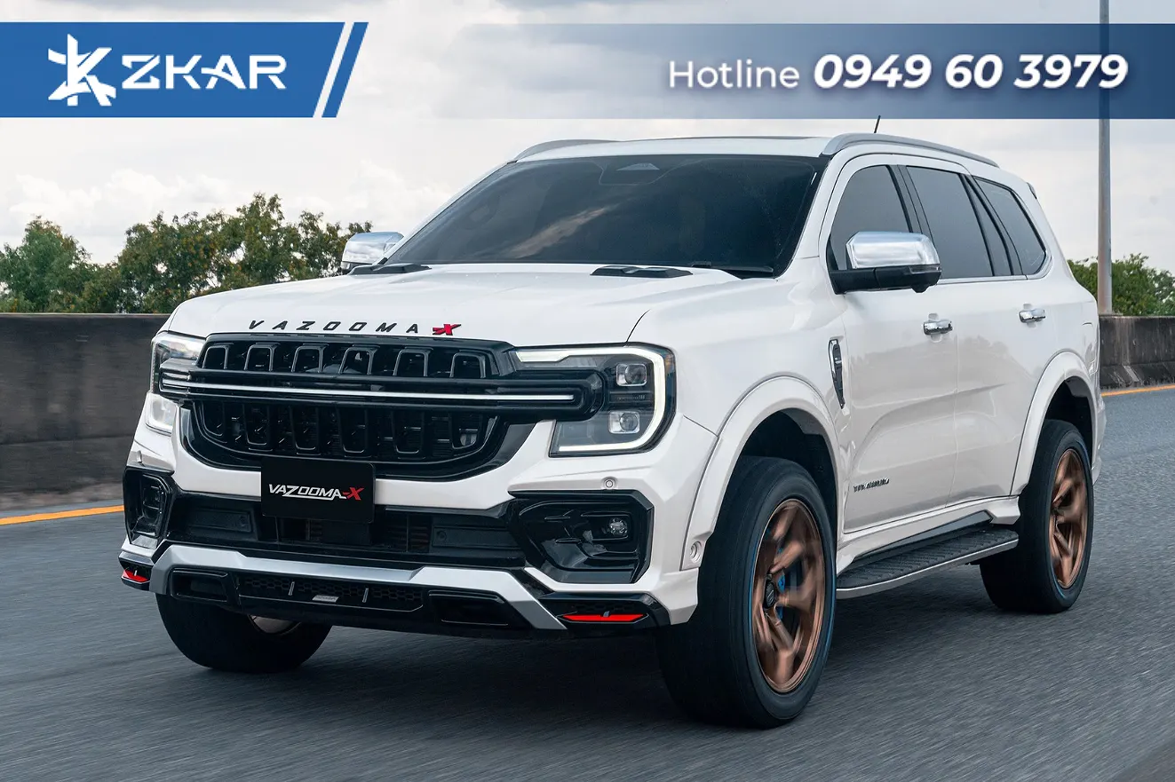 Địa Chỉ Lắp Lưới Tản Nhiệt V2 Vazooma-X Đèn LED Cho Ford Everest uy tín tại sài gòn