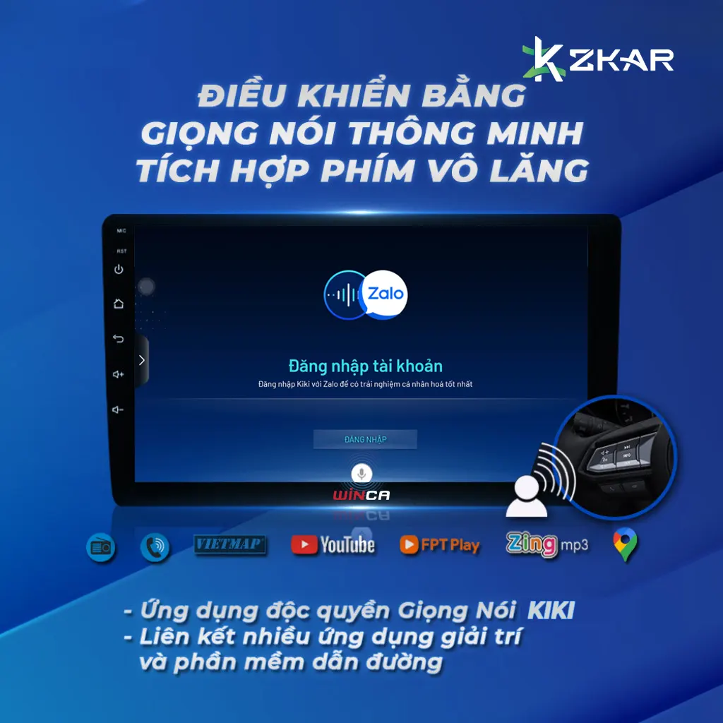 Điều khiển giọng nói qua vô lăng thông minh